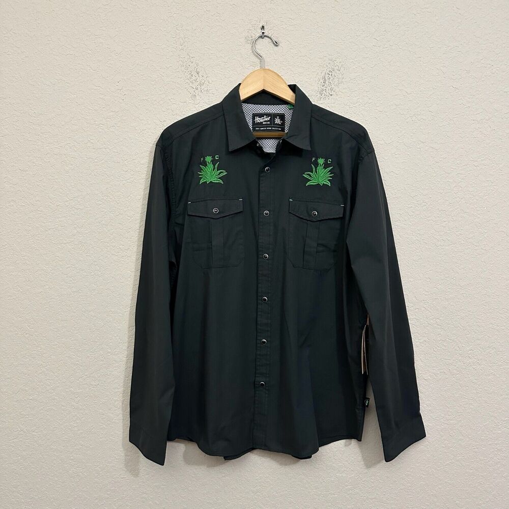 NWT HOWLER BROS Austin FC Verde 2021 Long Sleeve Gaucho Snap Shirt in Gray